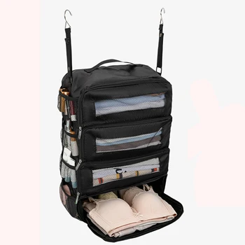 Organizer per Valigie, Organizzatore da Viaggio ad Alta Capacità, Scaffale Appendibile, Cubo per Imballaggio, Borse Pieghevoli per Armadio