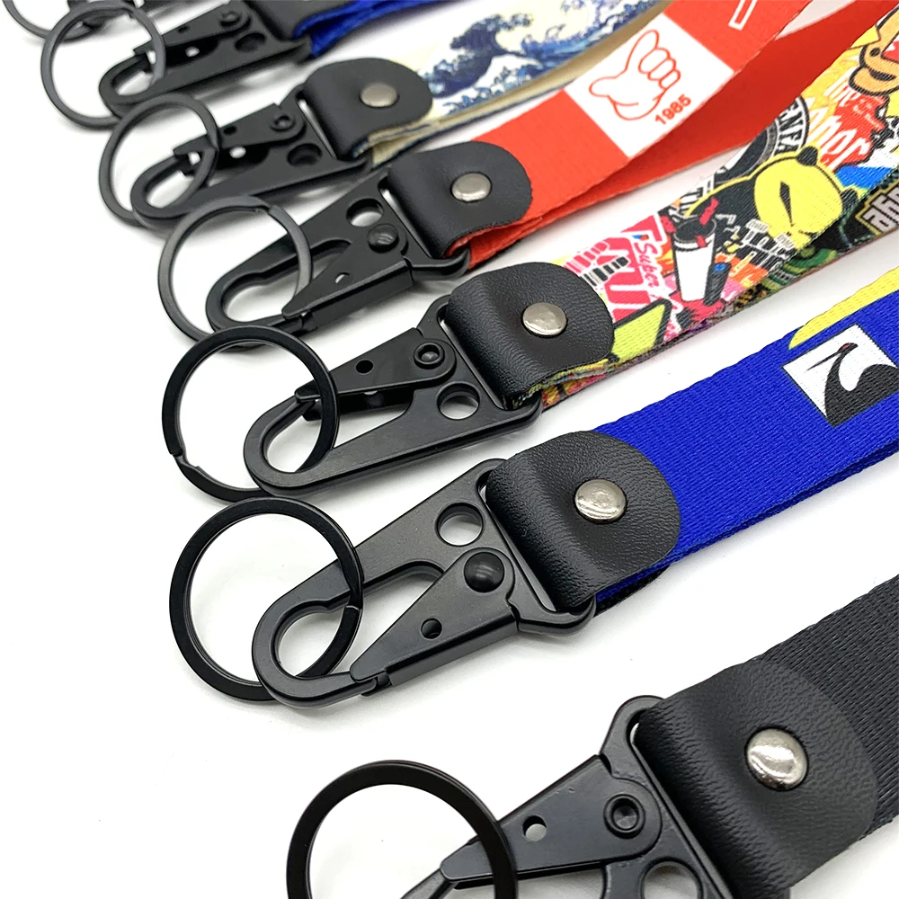 JDM Key Tag Racing Car Motorcycle Keychain Ring Car Lanyard Key Strap Car Accessories For Toyota Honda Mitsubishi Keychain