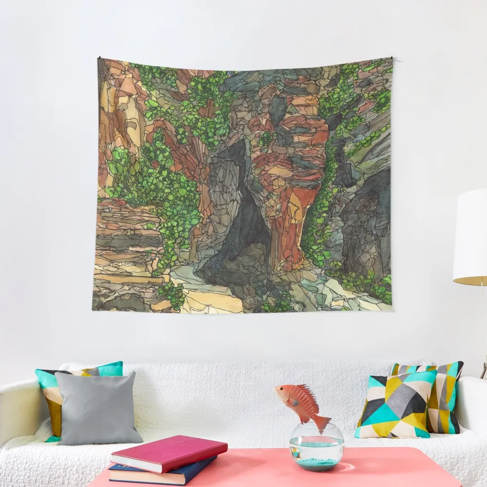 

West Rim Trail - Zion National Park Tapestry Decorative Wall Tapestry