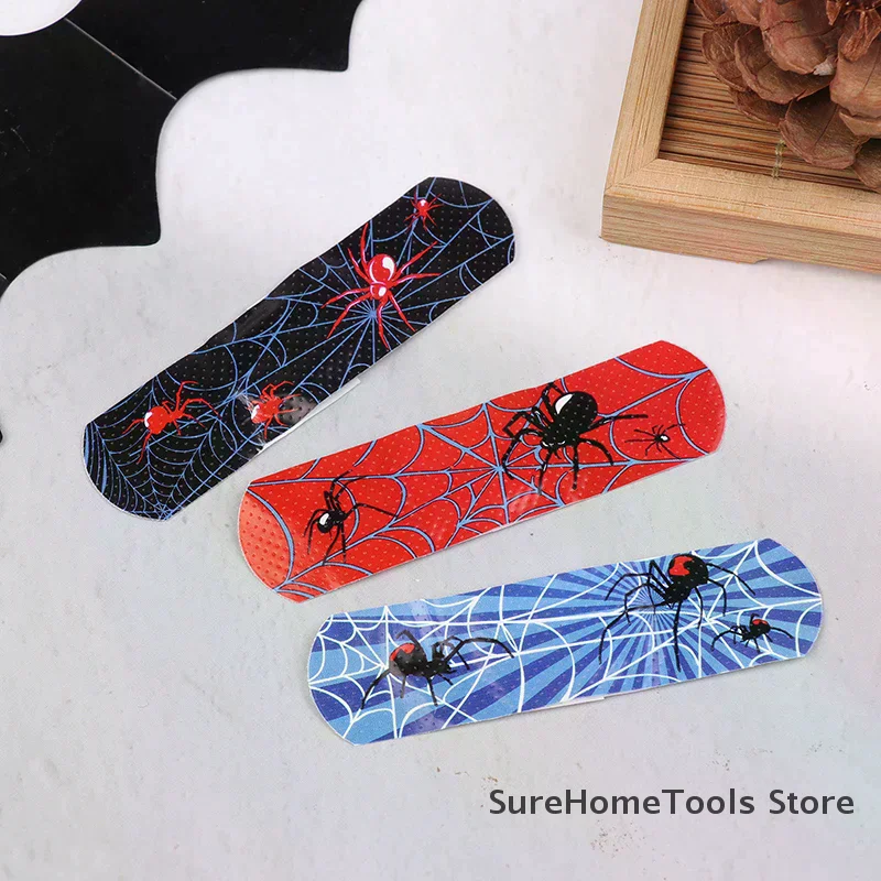 30PCS Cartoon Spider Adhesive Bandages Disposable Breathable Wound Dressing First Aid Plaster Skin Tape Kids Adults Home Travel