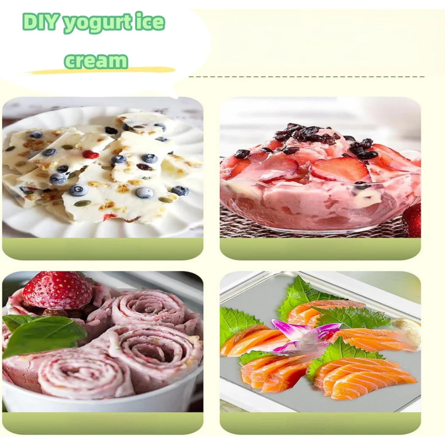 Ice Cream Maker,Instant Ice Cream Maker,Rolled Maker,Perfect for Yogurt, and More! DIY for family hands-on activities