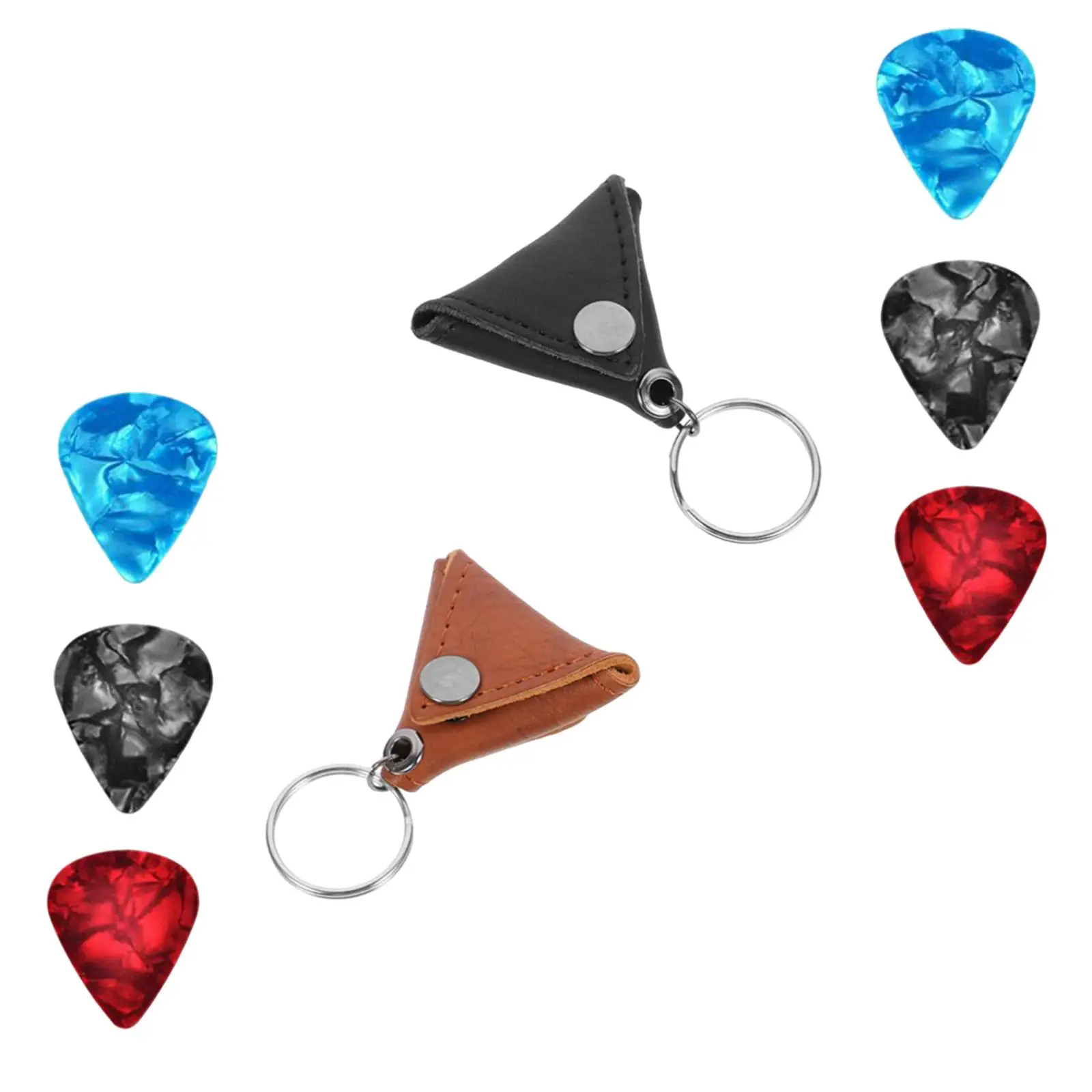 Guitar Picks Holder with 3Pcs Guitar Picks for Players Electric Women
