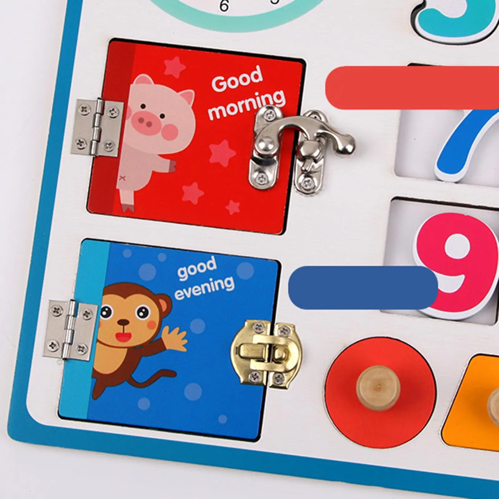 Kids Buckle, Clock, Math Skills, Early Educational for Age 4 5 6 7 Years Old Preschool Children Gift