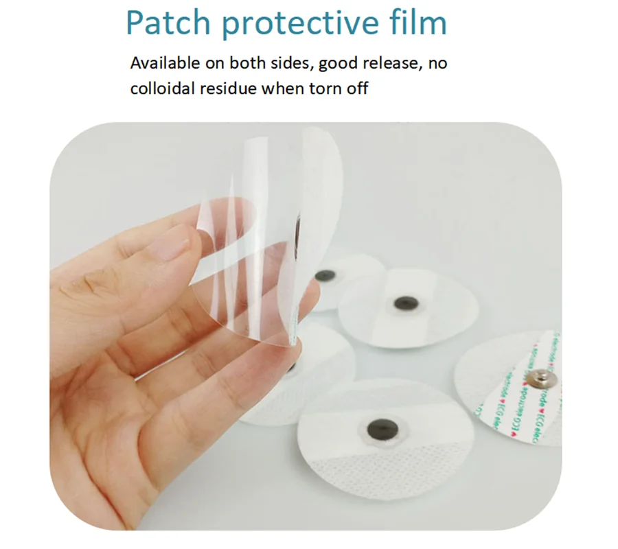 ECG electrode patch medical disposable ECG accessories non-woven electrode pad adhesive circular patch