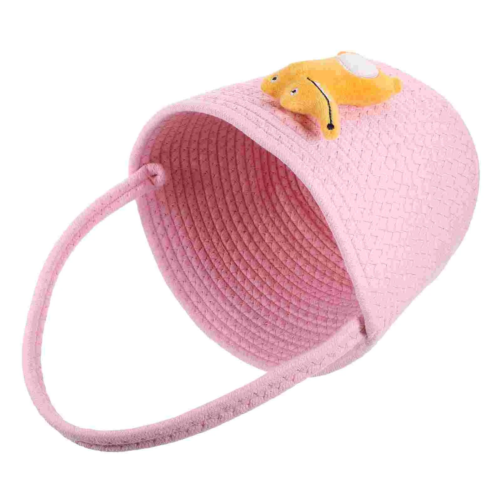 

Hand Woven Bag Party Favors Basket Kids Goodie Gift Candy Small with Handle Cartoon Baby Shower Decoration