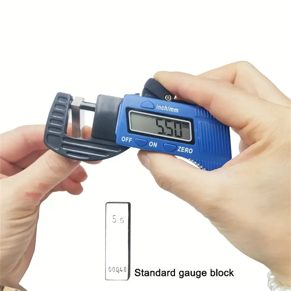 0-12.7mm Digital Thickness Gauge Digital Display Measuring Tool Inch/Millimeter Conversion Portable Quick Mini Caliper thickness gauge