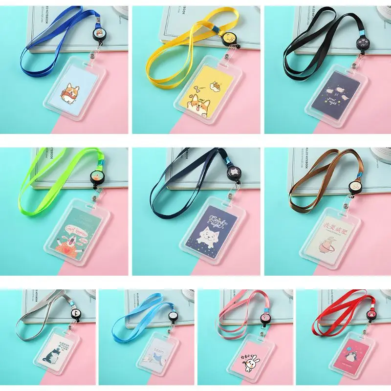 

Cartoon Plastic Bus Holder for Case Badge Retractable Reel Neck Strap