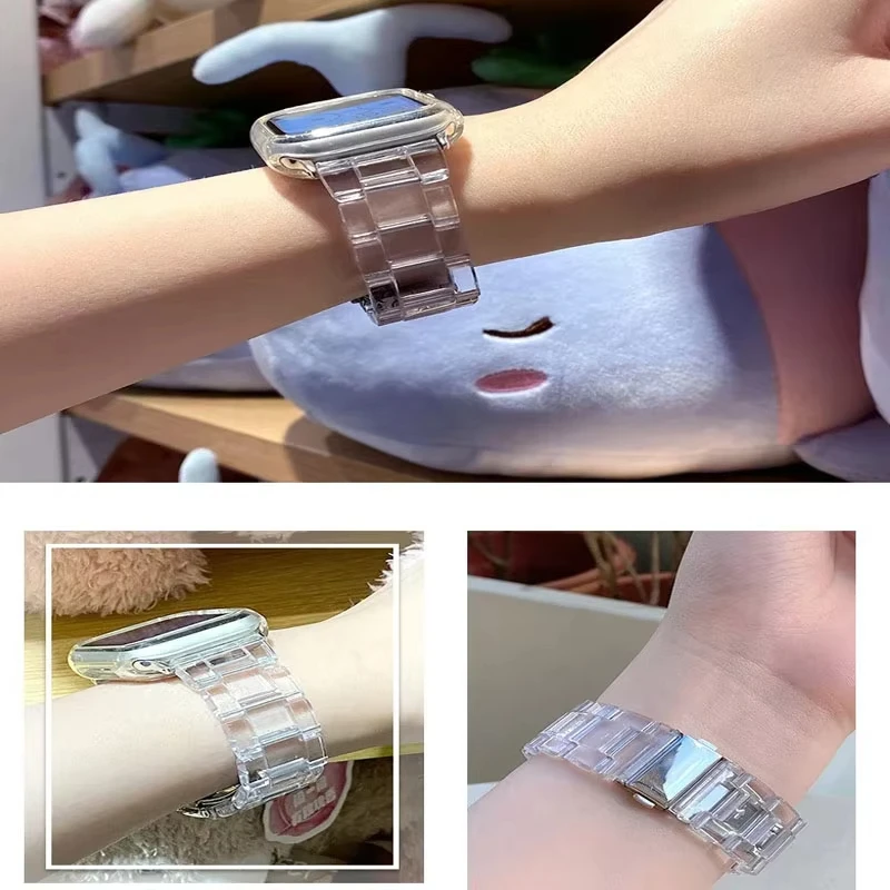 Transparent Silicone Replacement Strap Wristband Accessory