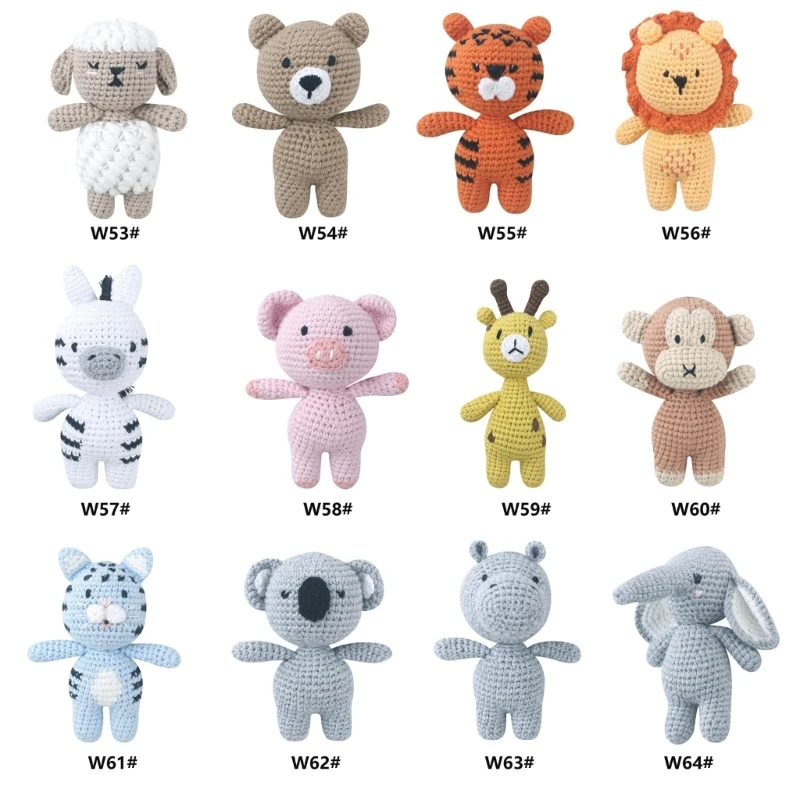 

Knit Multiple Type Animal Plush Toy for Babies Appease Cartoon Stuffed Toy P31B