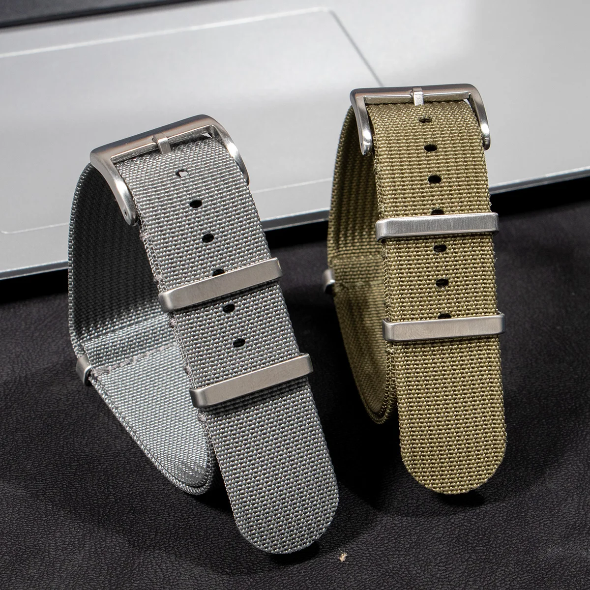 Ribbed Nylon Watch Strap - Durable Watchband Accessory