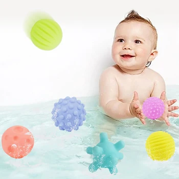 6Pcs Textured Multi Ball Set Develop Tactile Senses Toy Baby Touch Hand Ball Toys Training Ball Massage Soft Balls Kids Gifts 6