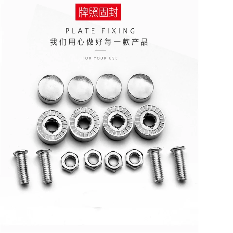 HPP Stainless Steel License Plate Screws For Hyundai & KIA - 4 Pack, Extended Length For Plate & Frame