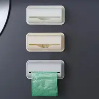 Garbage Bag Dispenser Trash Bag Roll Holder Wall Mounted Trash Bag Storage Small Trash Bag Holder for Bathrooms Toilets Kitchens