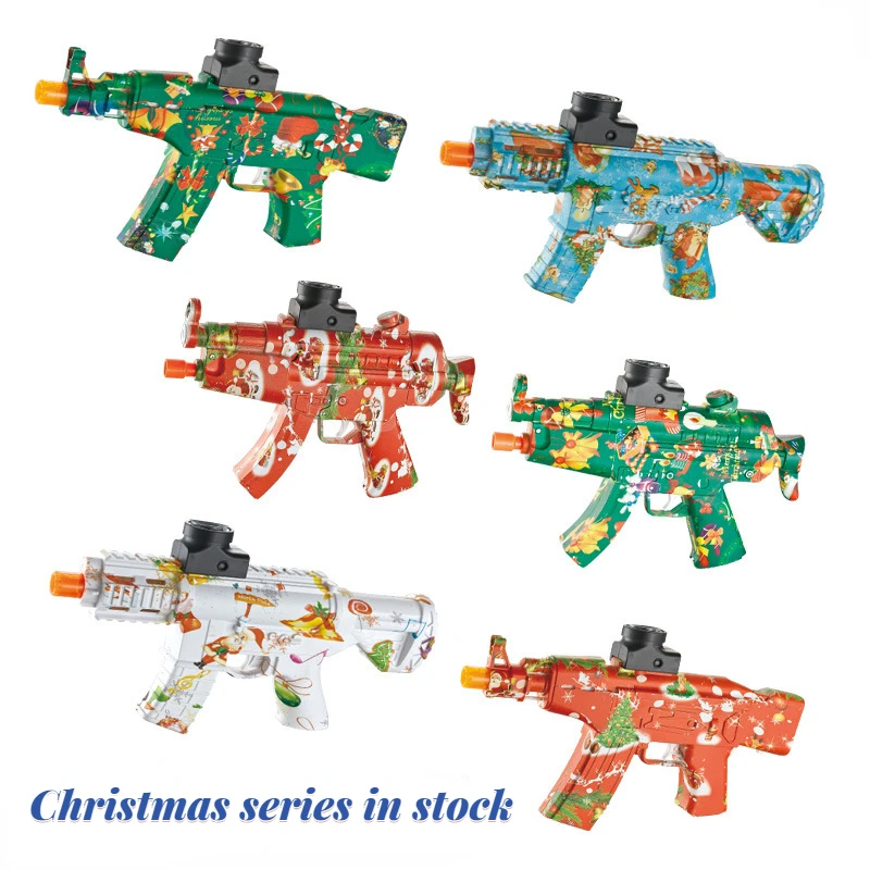 

2024 Christmas Series Graffiti Ak-47 Children's Safety Gel Shot Gun Christmas Series Electric Toy Gun Children's Holiday Gift