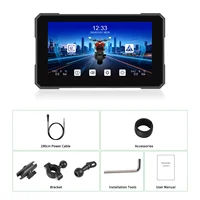 Podofo 5'' Lecteur multimédia intelligent pour moto avec Carplay Android Auto, étanche IP67, prise en charge de la surveillance de la pression des pneus, réglage de l'heure 8