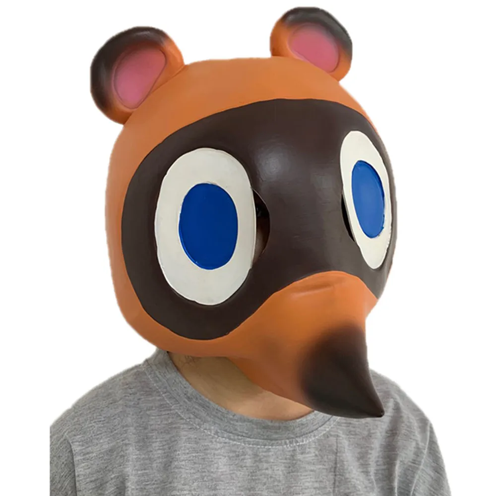 

Аниме шлем Tom Nook латексные реквизиты уличные головные уборы для костюма аниме для девочек и мальчиков подарок для косплея (латексный шлем)