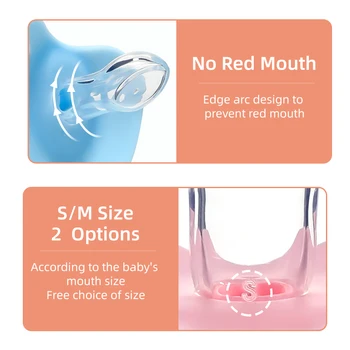 Cartoon Pattern Thumb Shape Toddlers Soothe Kids Newborn Baby Silicone Teething Pacifier 5