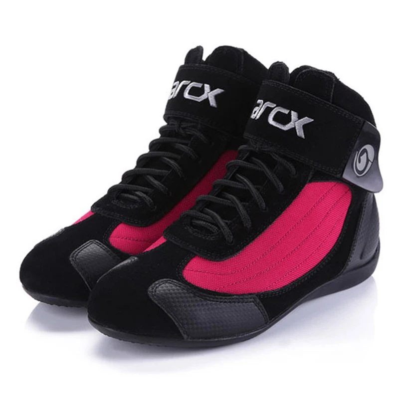 Motorcycle Boots ARCX Motorcycle Boots Riding Shoes Suede Leather Ankle Protection Shoe Summer Breathable Motocross Racing