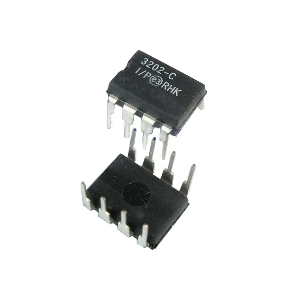 

5 PCS MCP3202-CI/P DIP-8 MCP3202 3202-C 2.7V Dual Channel 12-Bit A/D Converter