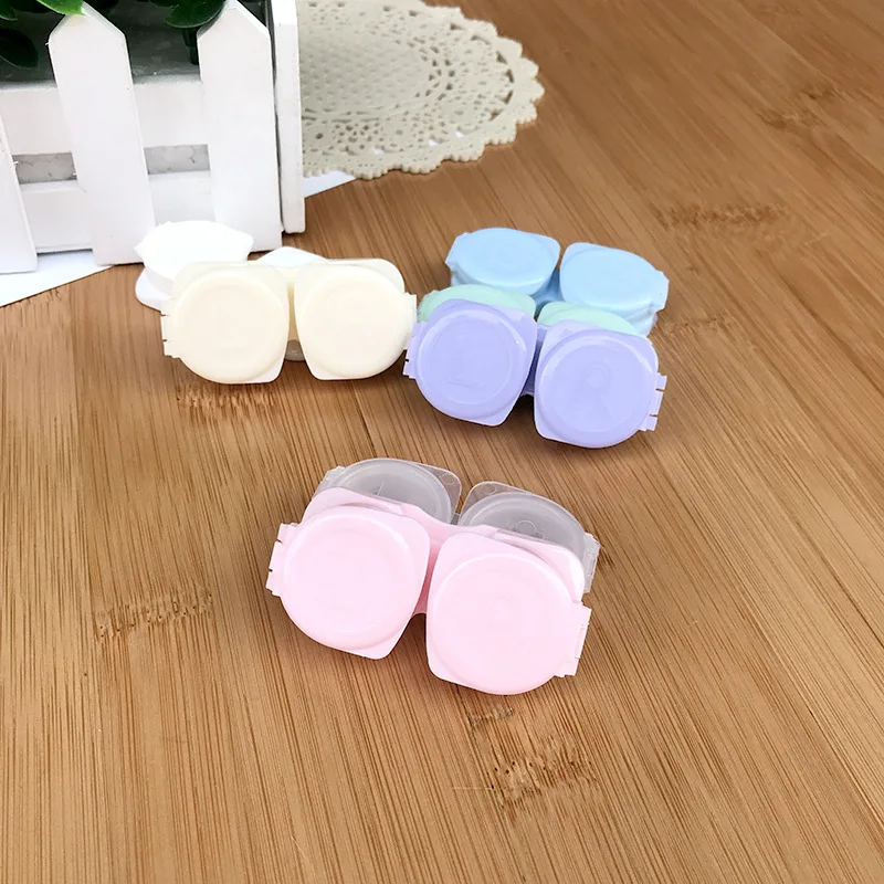 패션 족집게 흡입 스틱 미니 콘택트 렌즈 케이스 세트 소녀 컬러 콘택트 렌즈 상자 눈 콘택트 렌즈 컨테이너