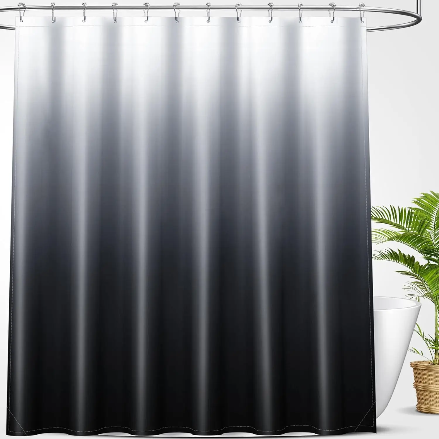 Bathroom Shower Curtain Set Modern Shower Curtain Gradient Textured Curtains For Bathroom Fabric Clear
