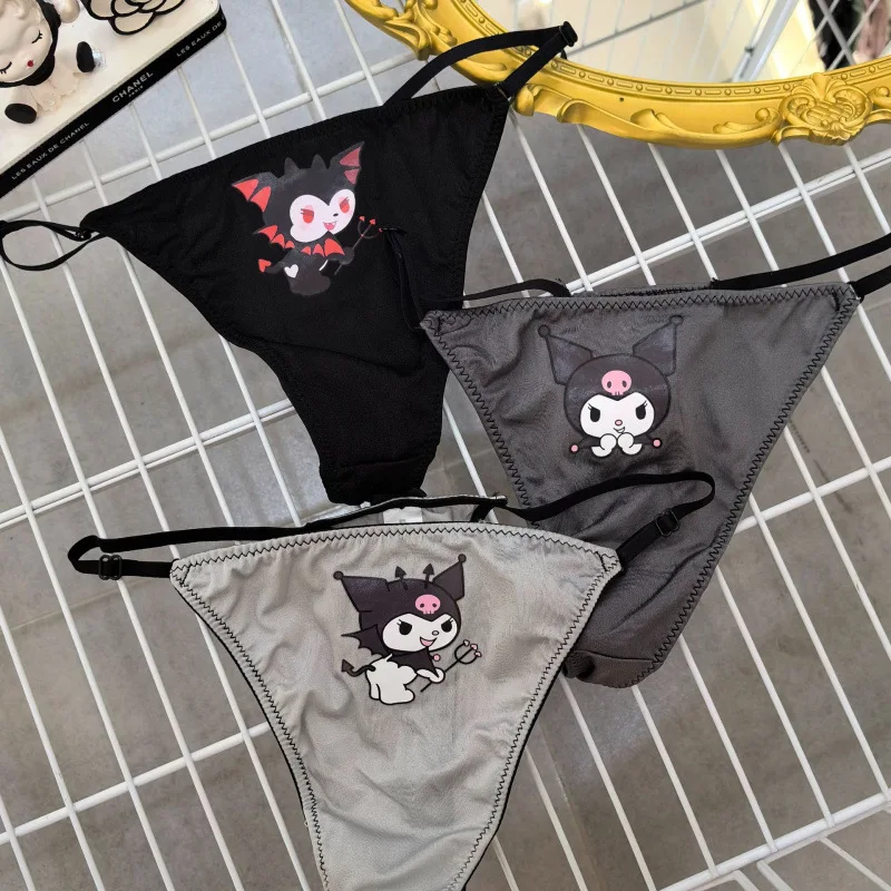 Cartoon Y2KSanrio Kuromi Sexy Mode Atmungsaktive Bequeme Damen Eis Seide Weiche Linie Nette Gedruckt Unterwäsche Pantie Mädchen Geschenk