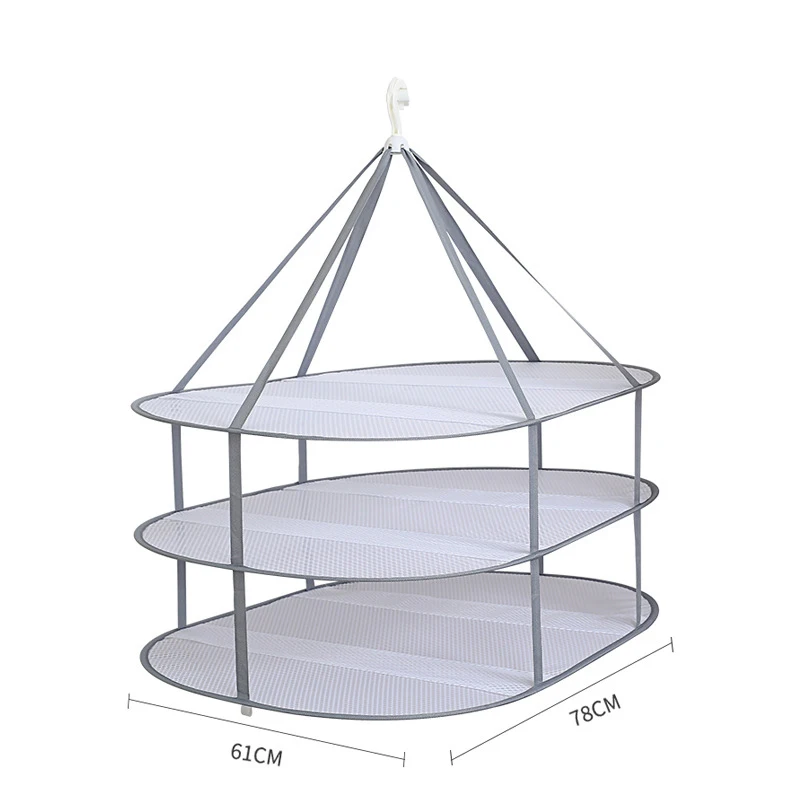 Folding Hanging Anti-deformation Sweater Socks Drying Basket Multi-layer Clothes Drying Net Household Plush Doll Drying Net Mesh 6