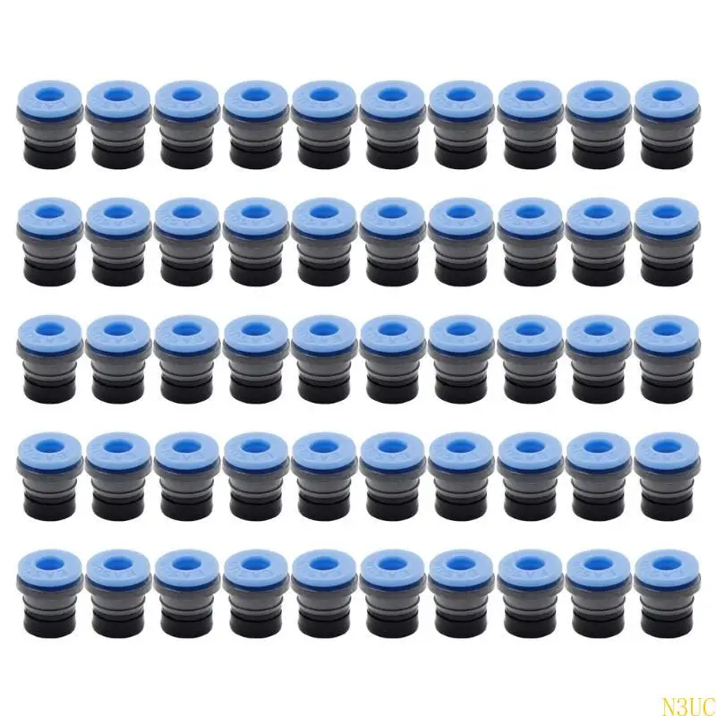 10 Connettori Per Valvola Pneumatica ECAS04 In PTFE, Per Estrusore VORON E Stampanti 3D, Raccordi Per Tubi, Con Tappi Blu - 4