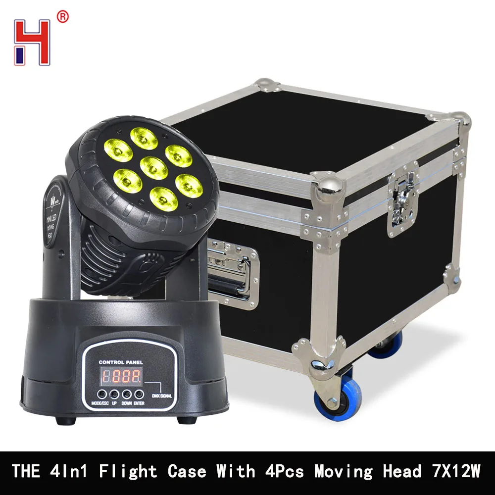 

DJ Moving Heads Mini Led Disco Wash 7X12W RGBW 4In1 Lyre Spot DMX Stage Light With DMX512 Control Sound For KTV Party Lights