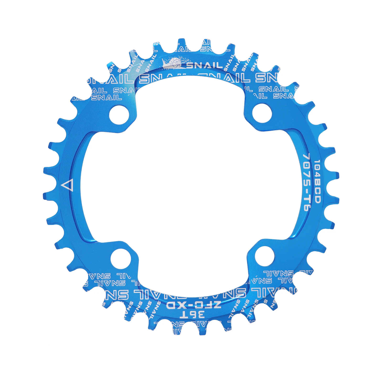 Bike Chainring SNAIL 104BCD/96BCD Bicycle Chainwheel Wide and Narrow Teeth 32T/34T/36T/38T Round /oval Disc Single Chainring For Shimao/SRAM