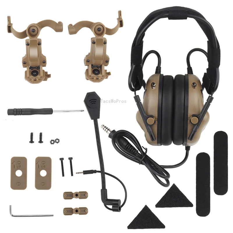 

Airsoft Noise Reduction Headset Outdoor Hunting Tactical Combat Communication Sound Pickup Headphone Shooting CS Earmuff