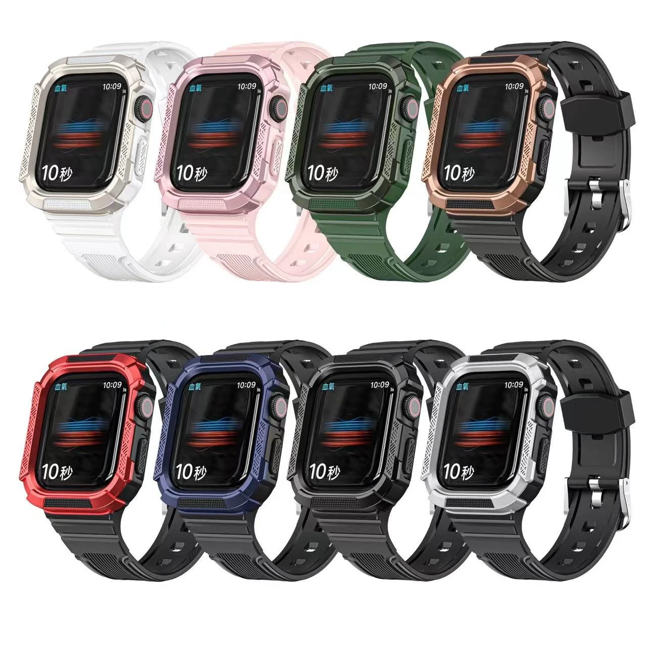 Silicone Strap+Case for Apple Watch Band Ultra 49mm 8 7 45mm 41m Bracelet Wristband Cover iWatch 6 5 4 SE 44mm 40mm 3 42mm 38mm