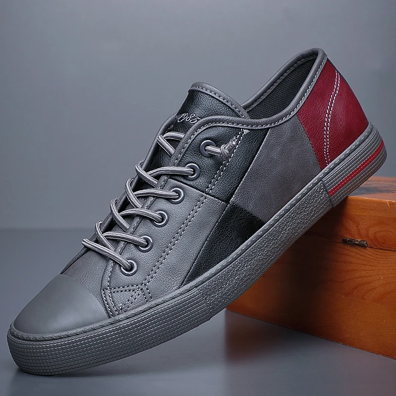 Men Leather Loafers Autumn Breathable Men Casual Shoes Luxury Designer Lace Up Male Driving Shoes Comfortable Sneakers 21806 4