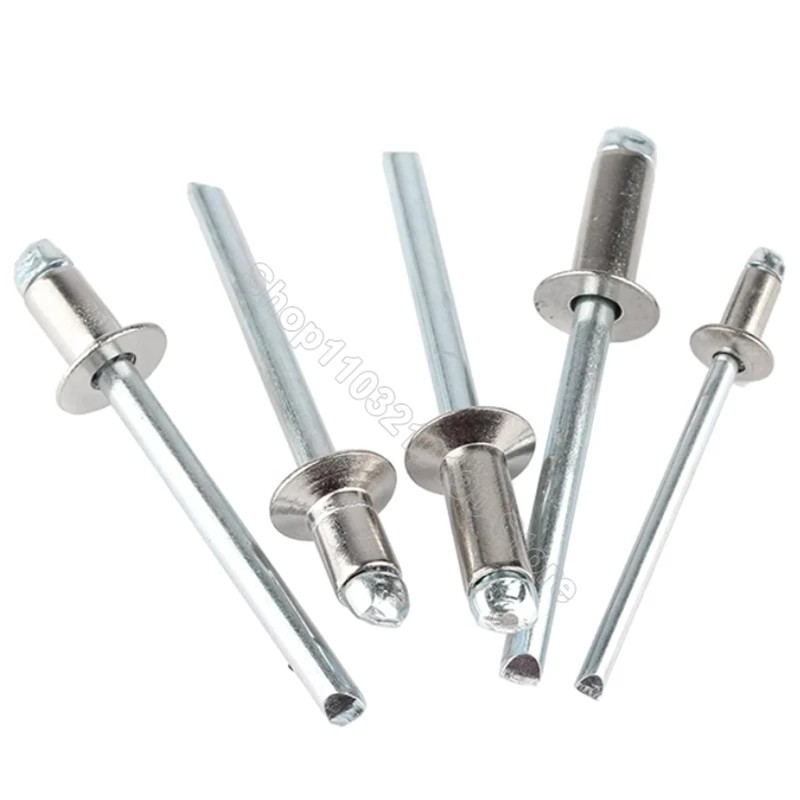 Rivets and Fasteners Rivets and Screws 5-50Pcs 304 Stainless Steel M3 M3.2 M4 M5 Flat Countersunk Head Blind Rivets Shank Mandrel Exhaust Pull Nail