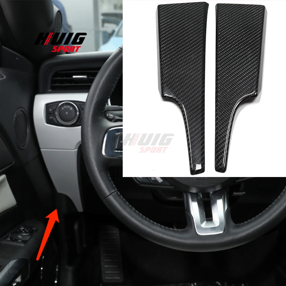 

LHD For Ford Mustang 2015 2016 2017 2018 2019 2020 2021 Carbon Fiber Car Interior Central Side Panel Cover Trim Accessories