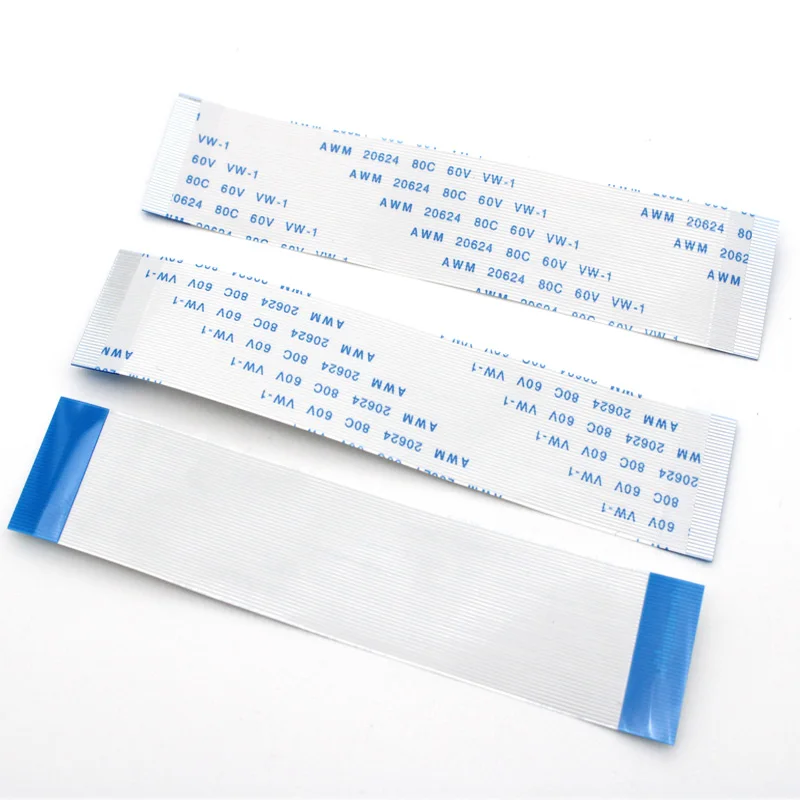 FFC FPC AWM 20624 80C 60V VW-1 A B 타입 플랫 플렉시블 케이블, 30 40 50 60 핀, 0.5mm 피치, 60 100 150 200 250mm, 10 개