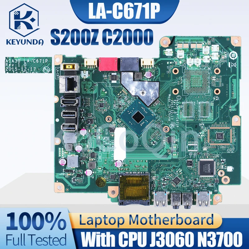 Placa-mãe Tudo-em-um para Lenovo Mainboard A34022ast La-c671p 00uw292 00uw290 11s03t438zzz J3060 N3700