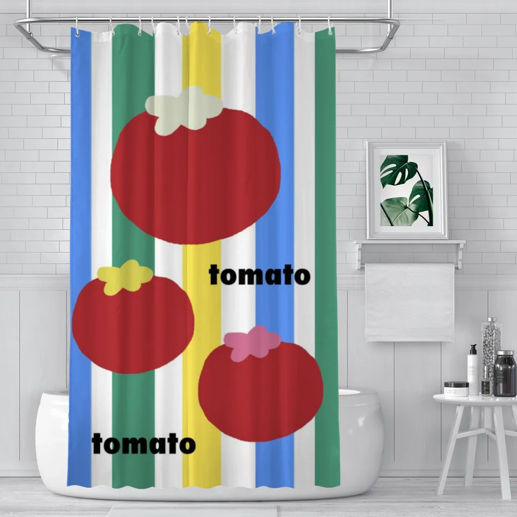 

Tomatoes Unique decor Modern Fabric Bathroom Shower Curtains art design Print Curtain