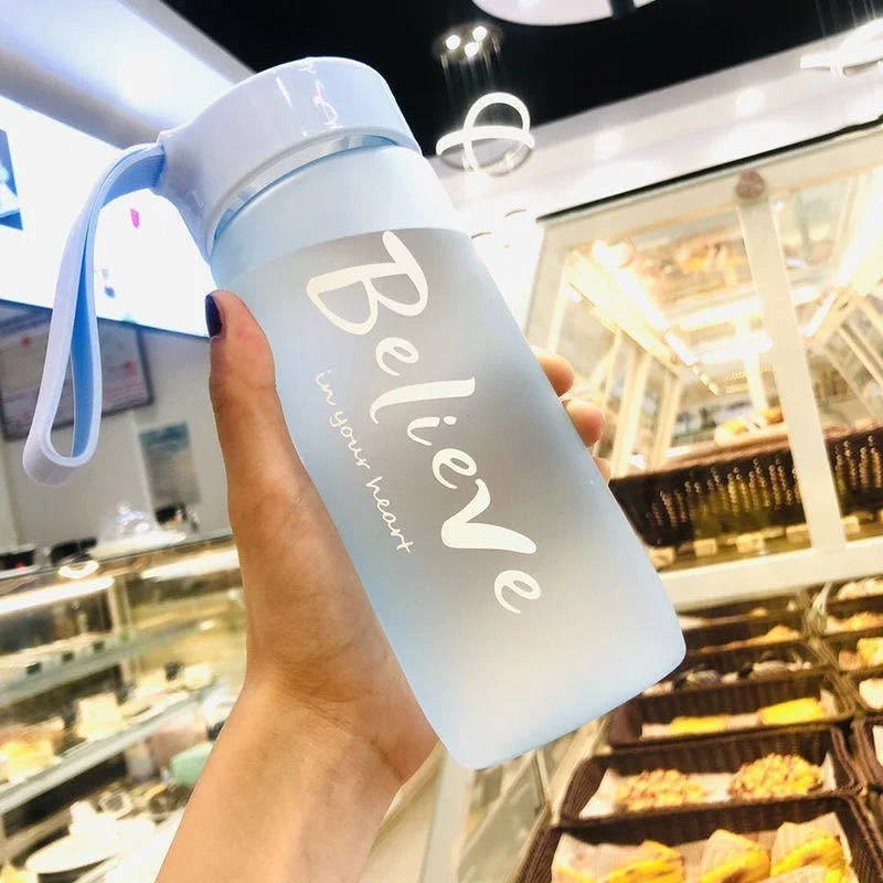 Portable Plastic Cup Creative Gift Water Cup Children Student Advertising Wheat Sports Fruit Lemon Juice Drinking Bottle plastic wine cups