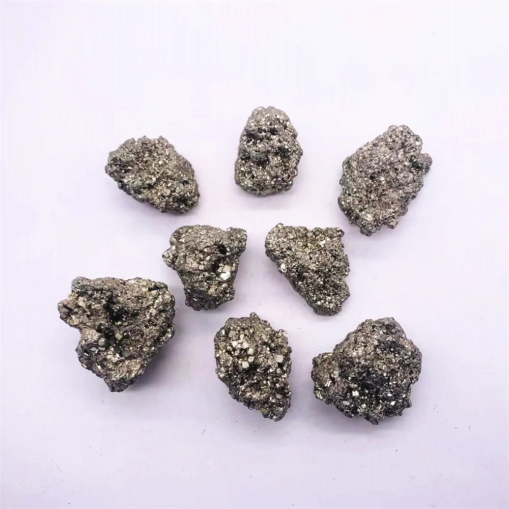 Wholesale 1 Pc Natural Stones Pyrite Crystal Cluster Irregular Stone Rock Mineral Sample Energy Home Decoration  Raw Mineral