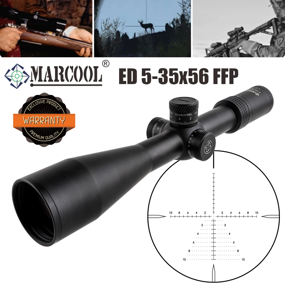 

Marcool ED 5-35x56 Riflescope for Hunting SF FFP Fast Focus with Zero Stop Tube Dia. 34mm Tactical Optics Equipment Fits .308