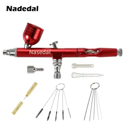 Dual Action 0.3mm Airbrush Gravity Feed Paint Spray Gun Cake Decorating Nail Nart Manicure Model Car Paint with Claning Tools