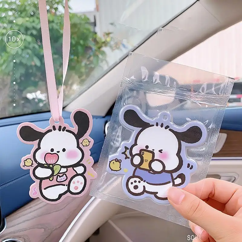 

Sanrio Kuromi Pochacco Perfume Piece Car Mounted Fragrance Pendant Car Fragrance Piece Hanging Rearview Mirror Perfume Piece