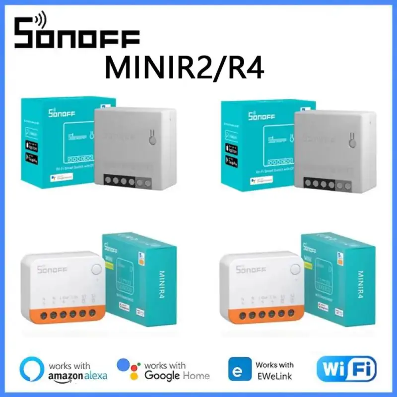 1-5Pcs Sonoff Mini R4 / R2 Wifi Switch Mini Extreme Smart Home Module App Voice Remote Control Support Ewelink Alexa Google Home