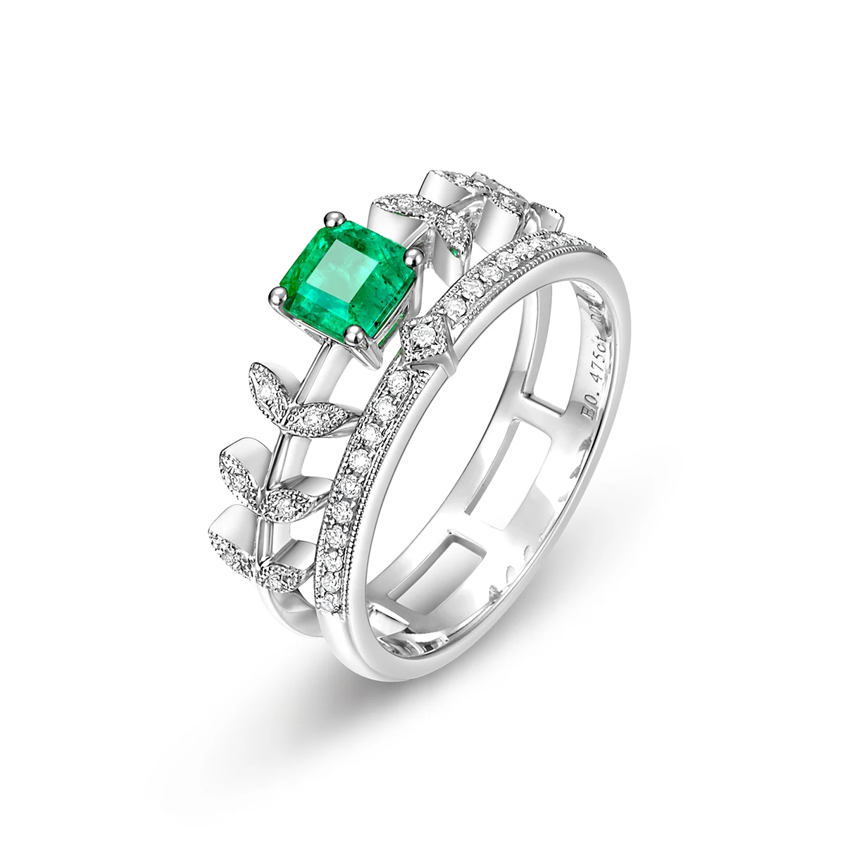 

Женские кольца ALLNOEL, 18K 750, белое золото, 4,6*4,6 мм