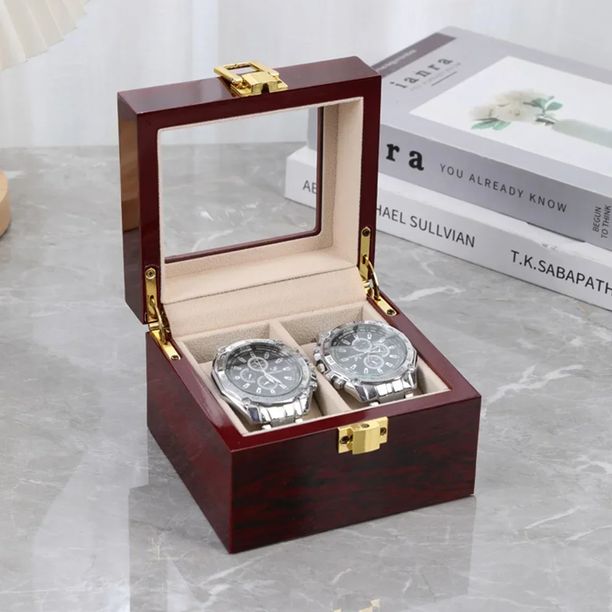 eco-friendly wooden watch box 1/2/3/5/6/10/12 slot watch gift box storage travel universal storage