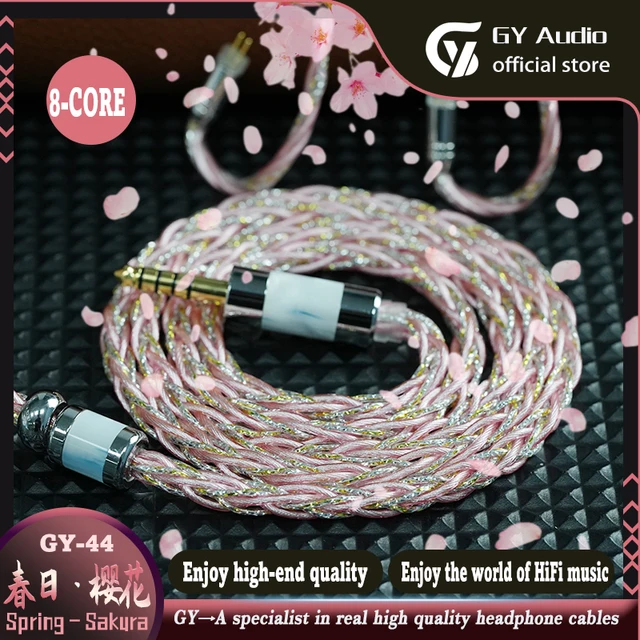 GY HiFi-44 Sakura 7N OCC+Silver Plated+Alloy Copper Earphone