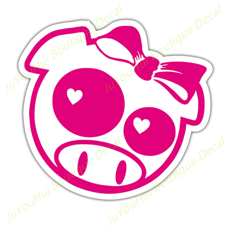 

Внешние аксессуары JuYouHui, наклейка JDM Pig In Love, автомобильная наклейка, водонепроницаемые наклейки на бампер, заднее окно, ноутбук, холодильник