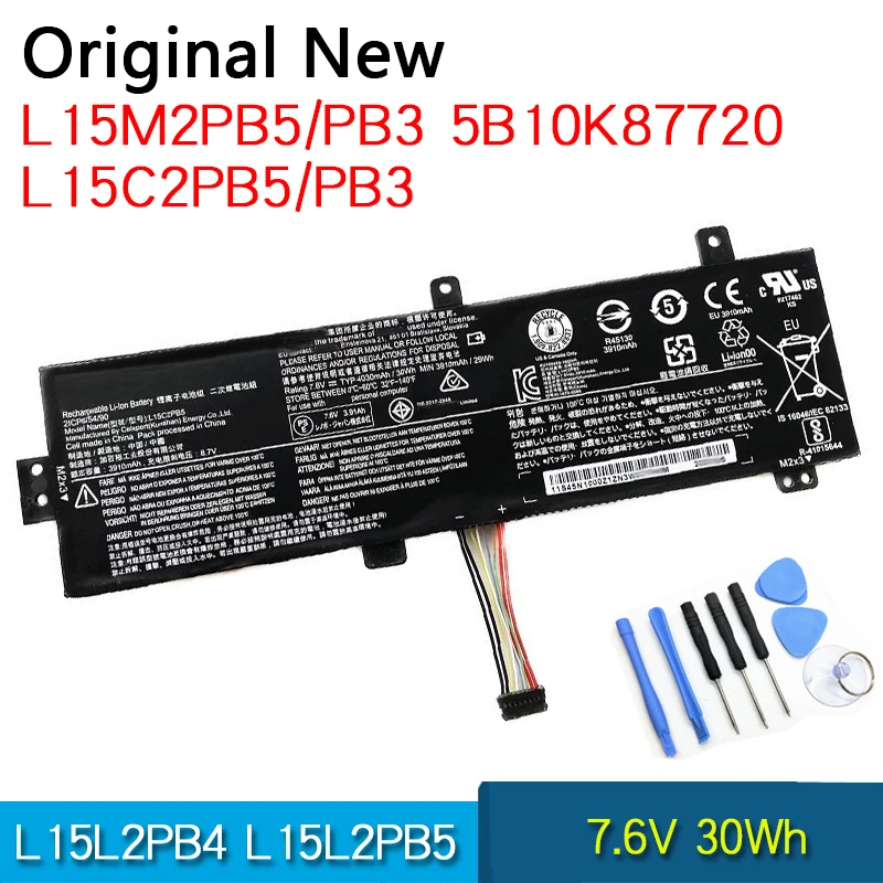 

NEW Original Battery L15L2PB4 L15L2PB5 L15M2PB5 L15C2PB5 L15M2PB3 L15C2PB3 For Lenovo IdeaPad 310-15ISK 310-15IKB 510-15IKB