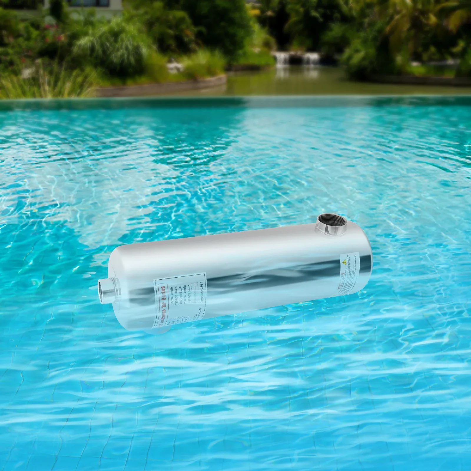 Edelstahl-Schwimmbadheizung, Wärmetauscher, Poolwärmetauscher, Wärmetauscher für Schwimmbad, Solar-Poolheizung – Detail 1